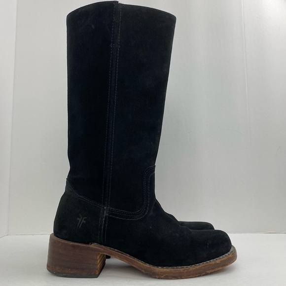 Frye Shoes - Frye Campus Black Suede Boots